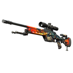 StatTrak™ SSG 08 | Dragonfire (Well-Worn)
