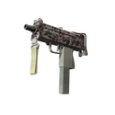 MAC-10 | Red Filigree (Battle-Scarred)