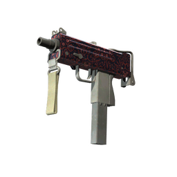 MAC-10 | Red Filigree (Well-Worn)