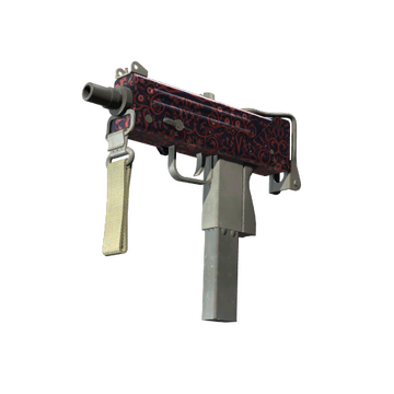 MAC-10 | Red Filigree (Well-Worn)