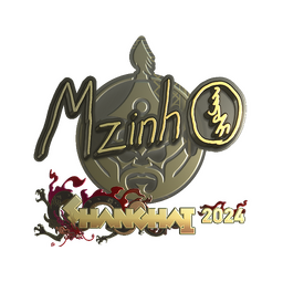 Sticker | mzinho (Gold) | Shanghai 2024