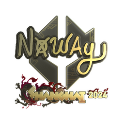 Sticker | noway (Gold) | Shanghai 2024