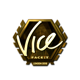 Sticker | vice (Gold) | London 2018