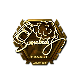 Sticker | somebody (Gold) | London 2018