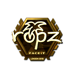Sticker | ropz (Gold) | London 2018
