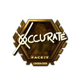 Sticker | xccurate (Gold) | London 2018
