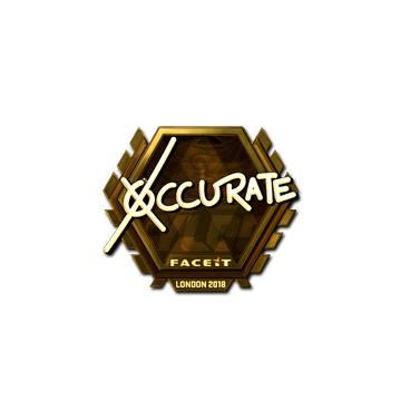 Sticker | xccurate (Gold) | London 2018