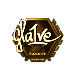 Sticker | gla1ve (Gold) | London 2018