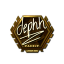 Sticker | dephh (Gold) | London 2018