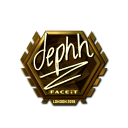Sticker | dephh (Gold) | London 2018