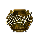 Sticker | COLDYY1 (Gold) | London 2018