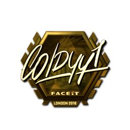 Sticker | COLDYY1 (Gold) | London 2018