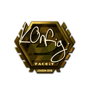 Sticker | k0nfig (Gold) | London 2018