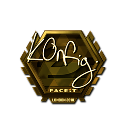 Sticker | k0nfig (Gold) | London 2018