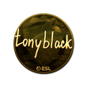 Sticker | tonyblack (Gold) | Katowice 2019