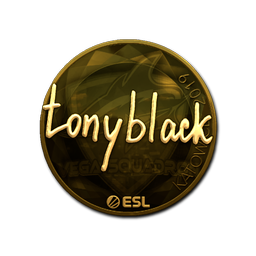 Sticker | tonyblack (Gold) | Katowice 2019