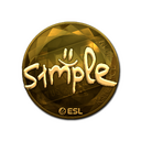 Sticker | s1mple (Gold) | Katowice 2019