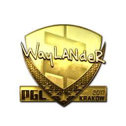 Sticker | wayLander (Gold) | Krakow 2017