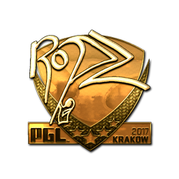 Sticker | ropz (Gold) | Krakow 2017