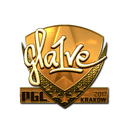 Sticker | gla1ve (Gold) | Krakow 2017