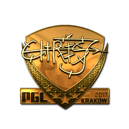 Sticker | chrisJ (Gold) | Krakow 2017