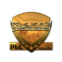 Sticker | oskar (Gold) | Krakow 2017
