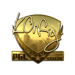Sticker | k0nfig (Gold) | Krakow 2017