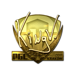 Sticker | kNgV- (Gold) | Krakow 2017