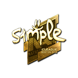 Sticker | s1mple (Gold) | Boston 2018
