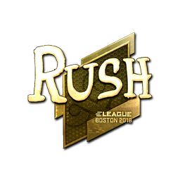 Sticker | RUSH (Gold) | Boston 2018