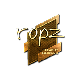 Sticker | ropz (Gold) | Boston 2018