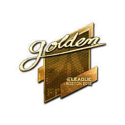 Sticker | Golden (Gold) | Boston 2018