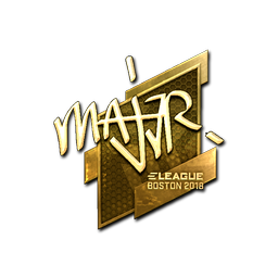 Sticker | MAJ3R (Gold) | Boston 2018
