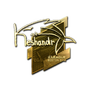 Sticker | keshandr (Gold) | Boston 2018