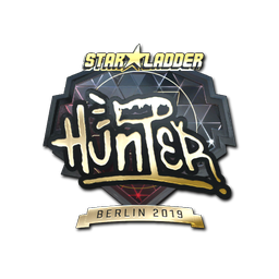 Sticker | huNter- (Gold) | Berlin 2019