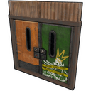 Lab Elevator Double Door - Rust-Skin für Doppeltür aus Blech