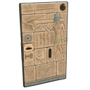Hieroglyphic Metal Door - Rust-Skin für Blechtür