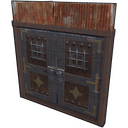 Castle Double Door - Rust-Skin für Doppeltür aus Blech