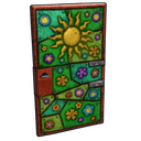 Flower Power Door - Rust-Skin für Blechtür