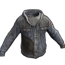 Denim Studded Hoodie - Rust-Skin für Kapuzenjacke