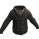 Leather Strapped Hoodie - Rust-Skin für Kapuzenjacke