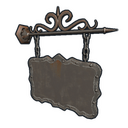 Two Sided Ornate Hanging Sign - Rust-Skin für Sonstiges