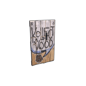 Oldschool Wooden Door – skin Wooden Door w Rust