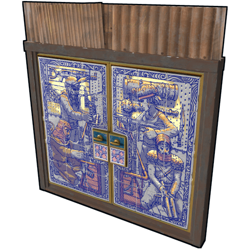 Porcelain Sheet Metal Double Door