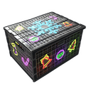 Neon Snowflake Small Box - Rust-Skin für Holzkiste