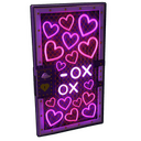 Neon Hearts Sheet Metal Door - Rust-Skin für Blechtür