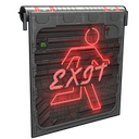 Neon Exit Garage Door - Rust-Skin für Garagentor