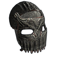 Black Alligator Metal Facemask image