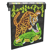Neon Jungle Rule Garage Door image