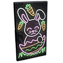 Neon Easter Bunny Door - Rust-Skin für Blechtür